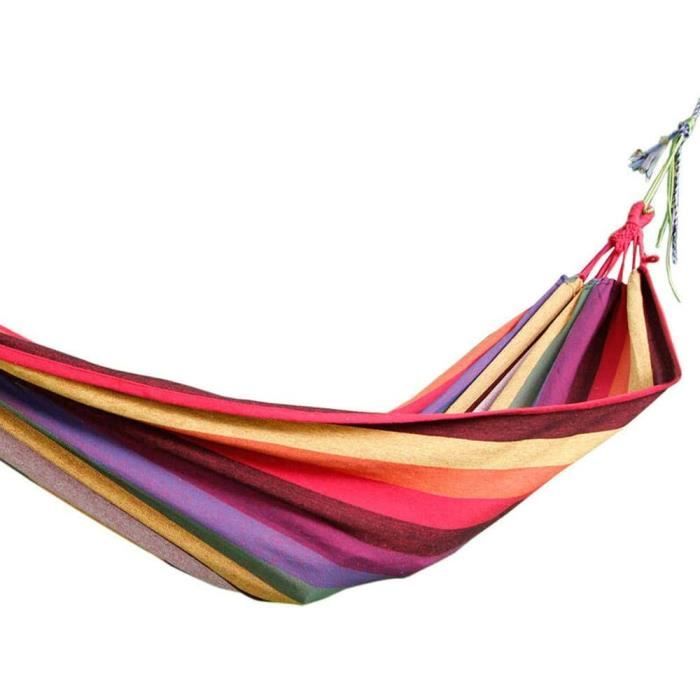 Hamac Simple En Toile Large - Confortable Et Durable - Pour Extérieur