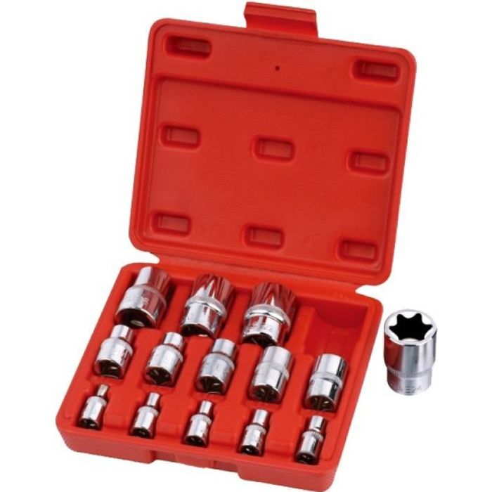 E douilles E4 E24 14kit PC 1//4pouce 3//8pouce 1//2pouce Bergen Étoile femelle