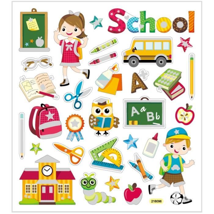 800 Autocollants Motivants Pour Enfants – 40 Feuilles – Thèmes Animaux, Humour, école – Résistants à L’eau – Pour Cahiers, Bouteilles, Valises, Décoration - 12