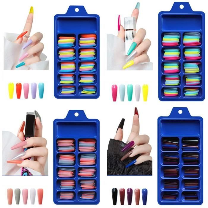 Kit Faux Ongles Nail Art 12 Capsules + Colle - Décor Léopard - Neuf