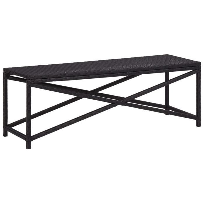 vidaXL Banc de jardin 120 cm Résine tressée 46210