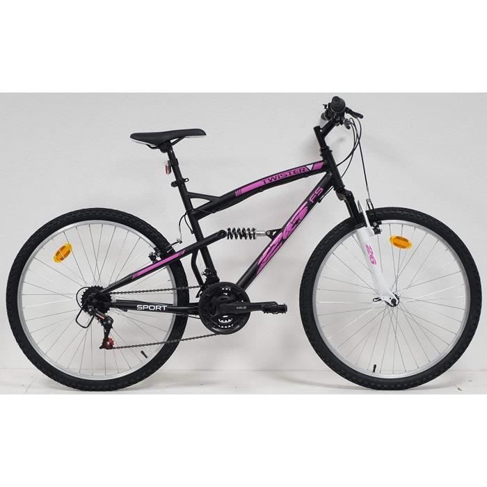 VTT Tout Suspendu Femme - Bikes - Twister - 18 Vitesses - Freins V-Brake