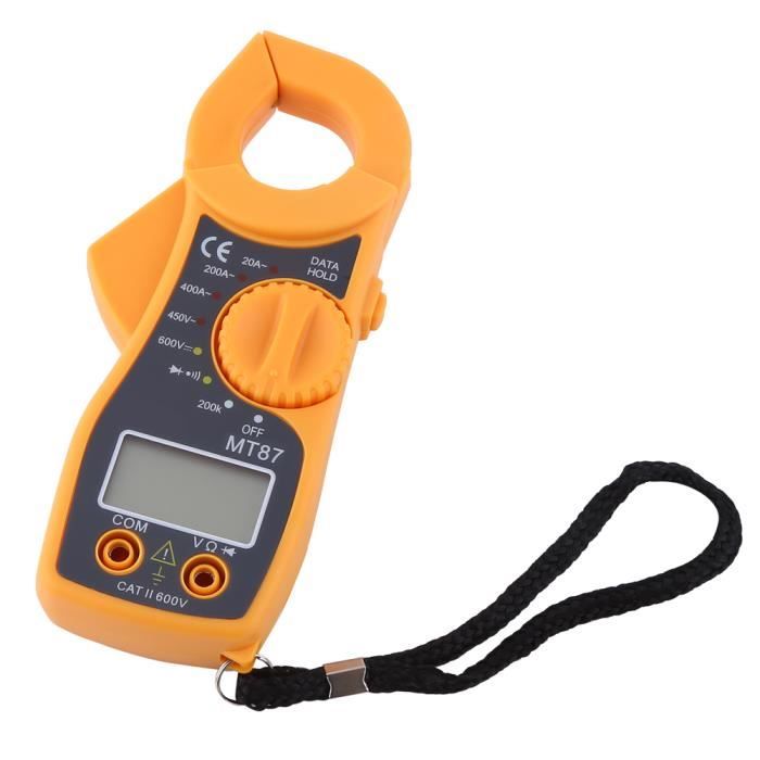 Ampèremètre, voltmètre, multimètre à pince numérique avec fonction de test de support de fil de test Ohmmètre Volt testeur