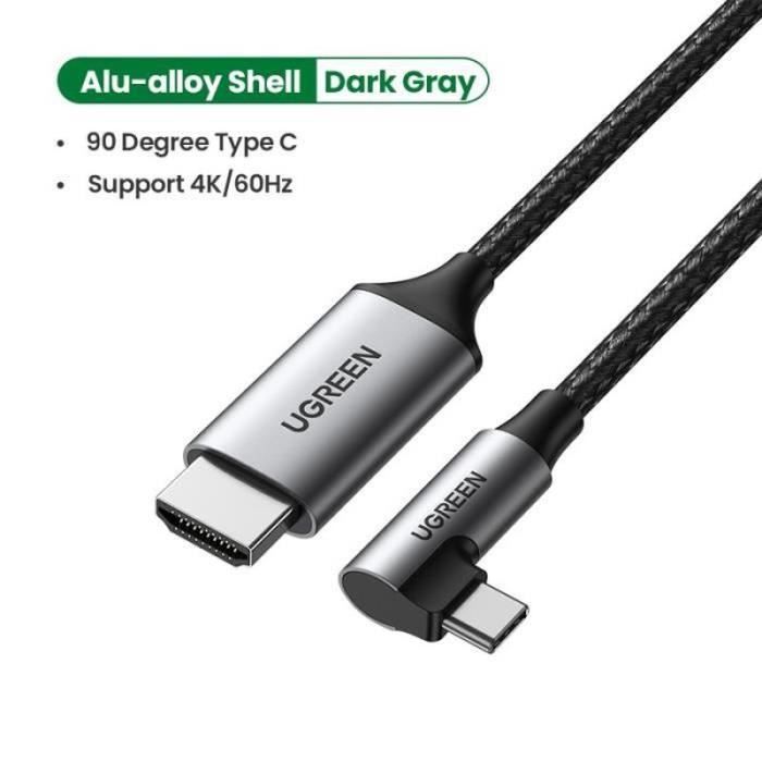 5m Boîte de vente câble USB typec vers HDMI 4K adaptateur