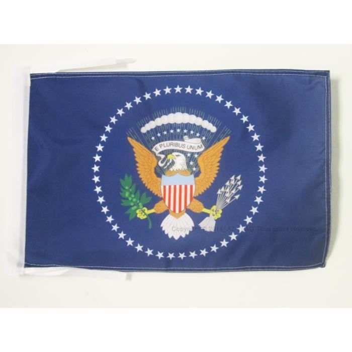Mini Drapeau USA Président De Table - 15x10 Cm, Hampe 25 Cm, Socle Noir - Décoration Bureau événement - 8