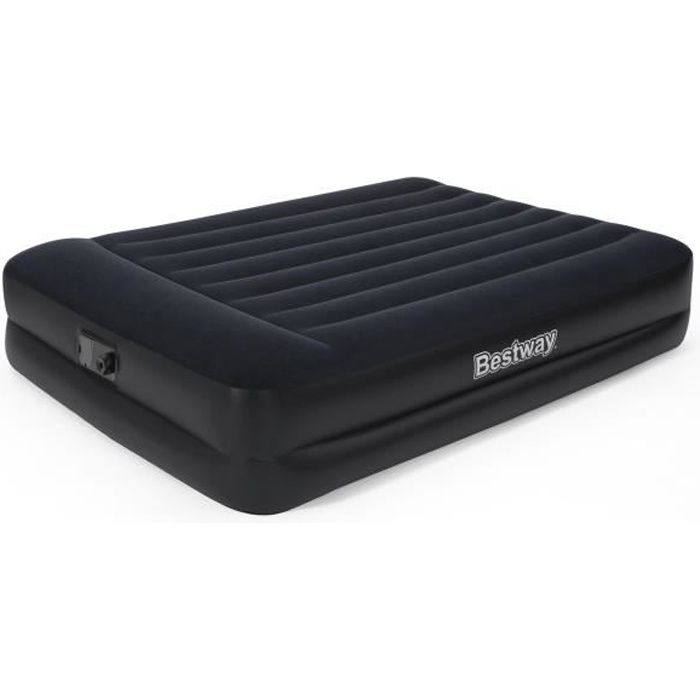 Double Couche Lit d/’Appoint Pneumatique avec Pompe Electrique Int/égr/ée 203 x 152 x 46cm Flocage et PVC Ecologiste Fibre Int/érieure Etekcity Matelas Gonflable 2 Personnes Premium Sac de Rangement