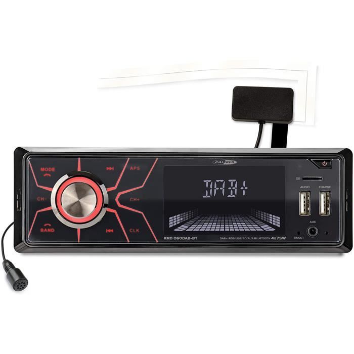 Autoradio Caliber RMD060DAB-BT - 4 X 75w -Radio, radio DAB, lecteur de cartes SD, USB