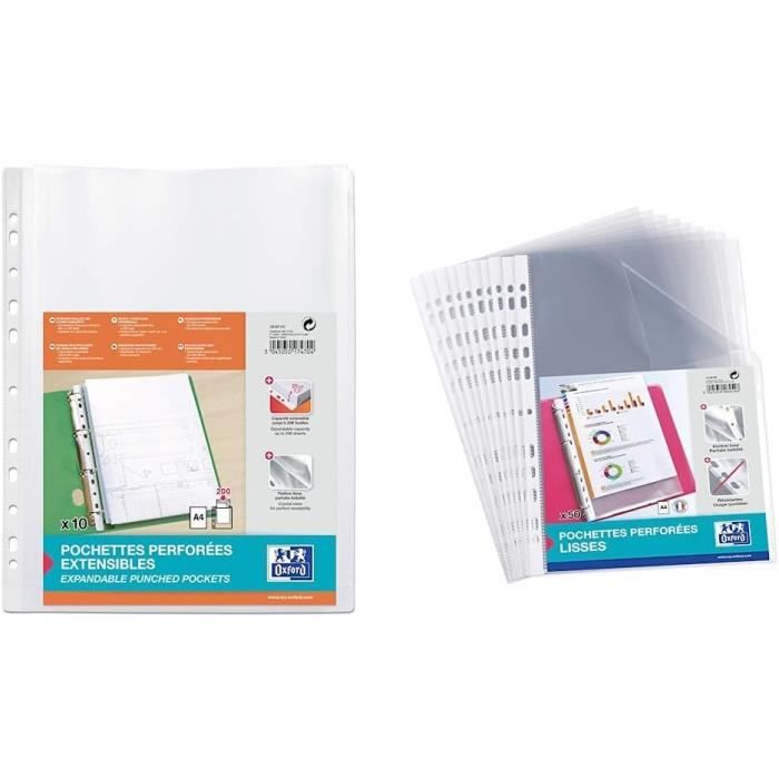 Lot de 50 pochettes de plastification A6 brillantes - 100 microns