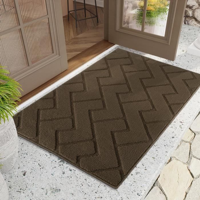 Tapis de porte d'entrée drôle attention aux chiens tapis d'extérieur pour patio tapis imperméable dans la maison (taille : 40 x 60 cm
