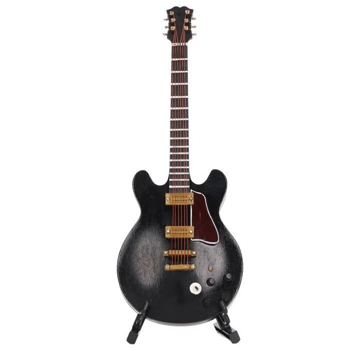 Guitare Miniature Bois 14 cm - Décoration Instrument Musical Modèle
