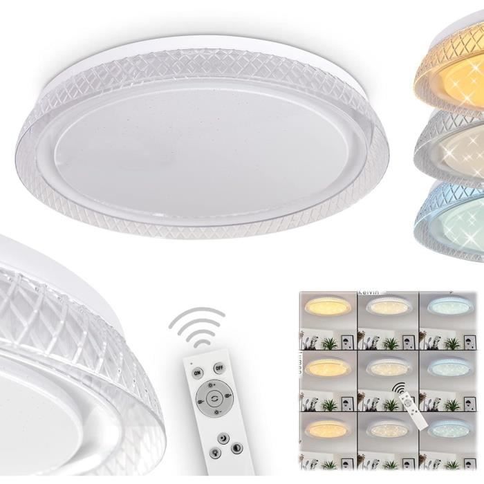 Plafonnier Led Feletto, Luminaire De Plafond Rond À Abat