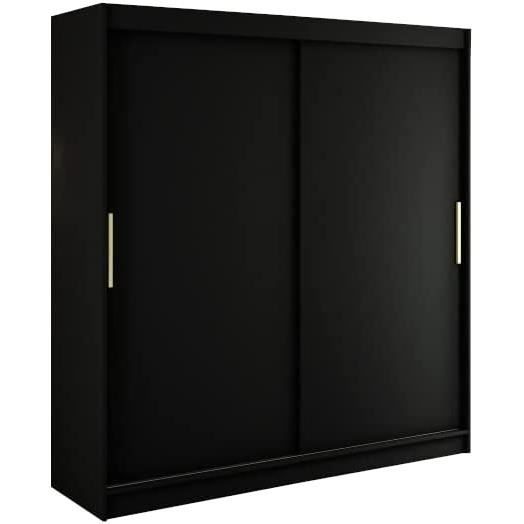 Grande Armoire De Chambre ELBA II - 3 Portes Coulissantes, Penderie Et étagères - Dimensions 250x218x61 Cm - Blanc - Livrée à Monter