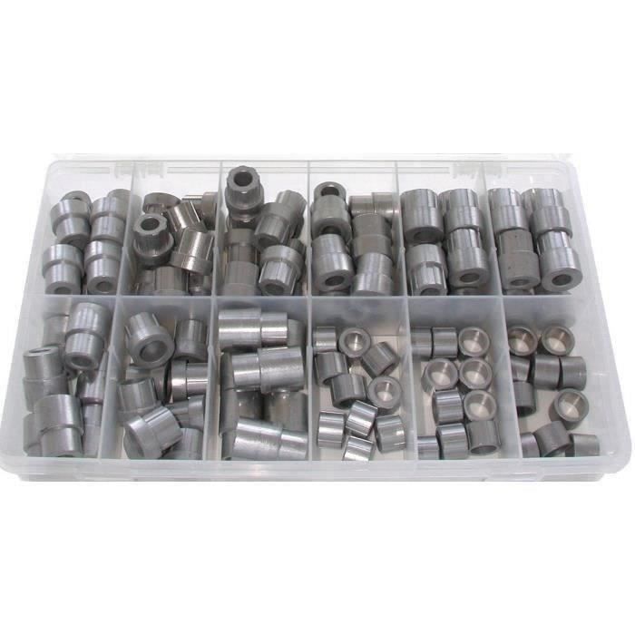 Coffret de Bagues de réduction lisses et épaulées pour poulie s, moyeux, Roulement etc