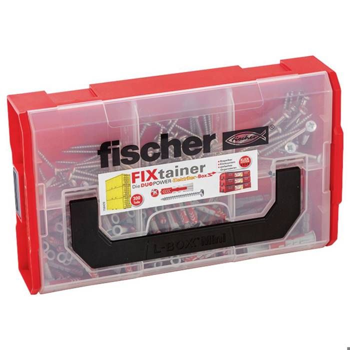 Assortiment de chevilles Fischer DUOPOWER 535970 200 chevilles 6x30mm 100 vis adaptées 300 pièces - vue 2