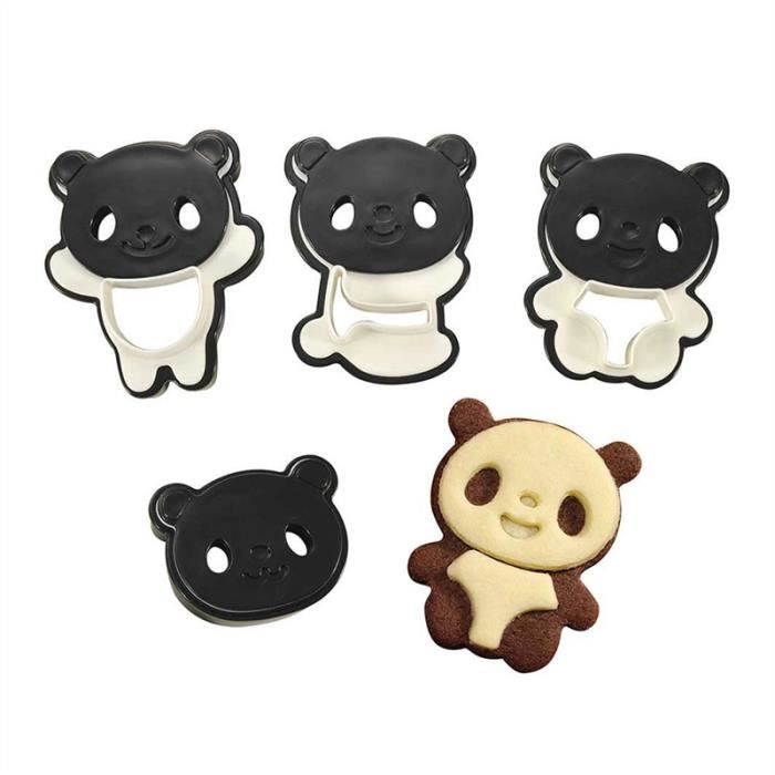 2 Moules En Silicone Panda Pour Décoration Gâteaux - Qualité Alimentaire, Résistant à La Chaleur, Réutilisable