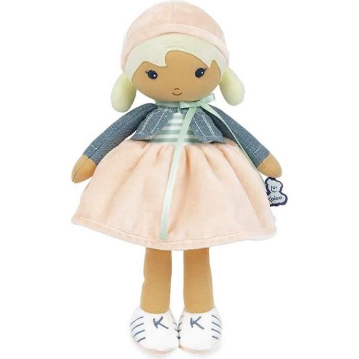 KALOO- Tendresse-Ma 1ère poupée en Tissu Chloé K 32 cm K963660 Bleu-pêche 2647