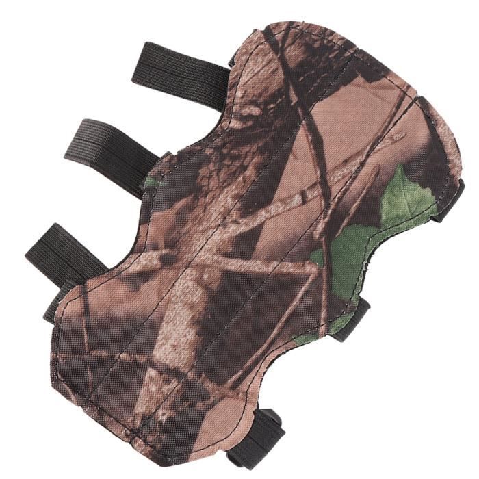 1 protège-bras de tir à l'arc, brassard de tir à l'arc en cuir de vache avec gamme d'arc avec 3 boucles de sangle, protège-bras pour chasseur d'archer