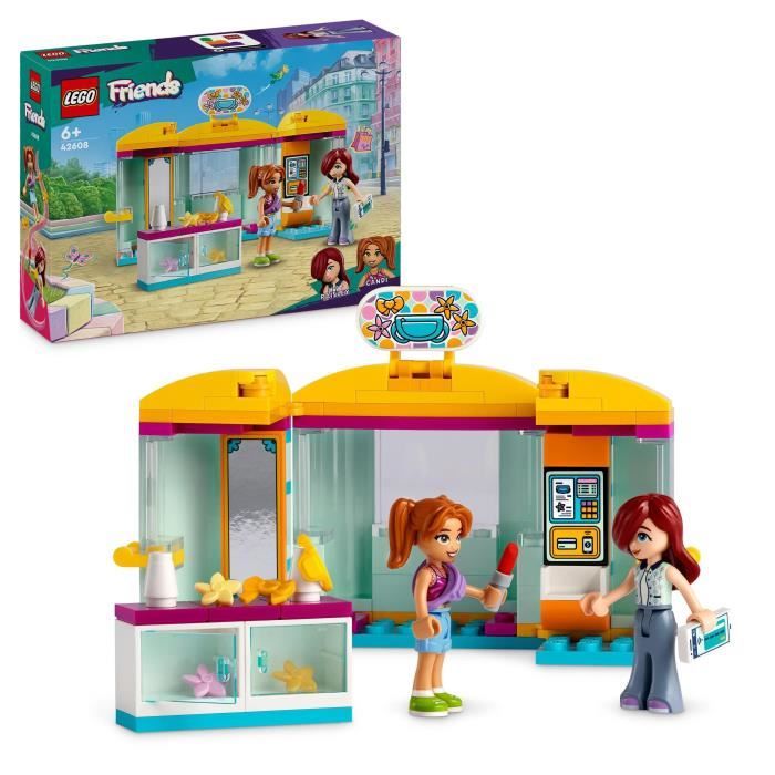 lego® 42608 friends la petite boutique d’accessoires, jouet de magasin avec les figurines paisley et candi