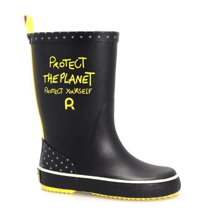 Galoches Enfant Avec Semelle Sécurité Bottes De Pluie Enfant Batman - Imperméables, Semelle Antidérapante, Avec Cordon De Serrage, Noir Et Gris