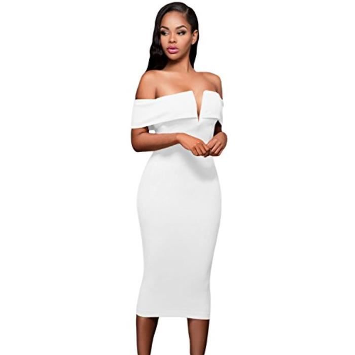 robe moulante noir mi longue