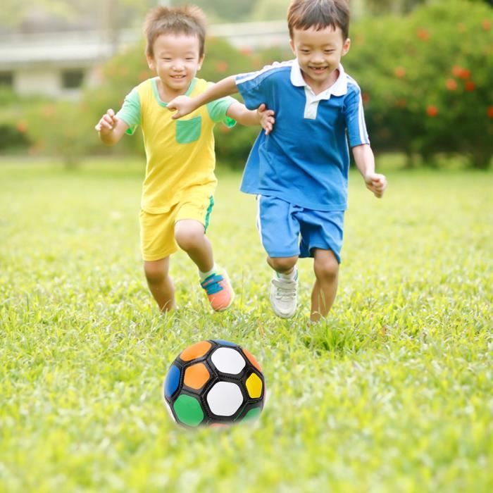 Gioco Midi Enfants Entraînement Football Ballon Blanc//Jaune//Noir-Taille 2