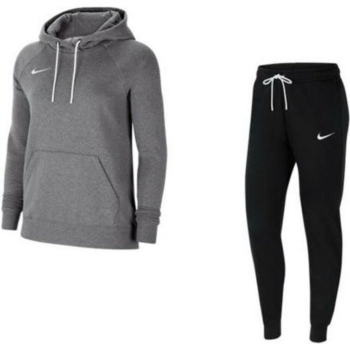 Jogging Polaire Femme Nike - Gris et Noir - Manches Longues - Multisport -  Respirant