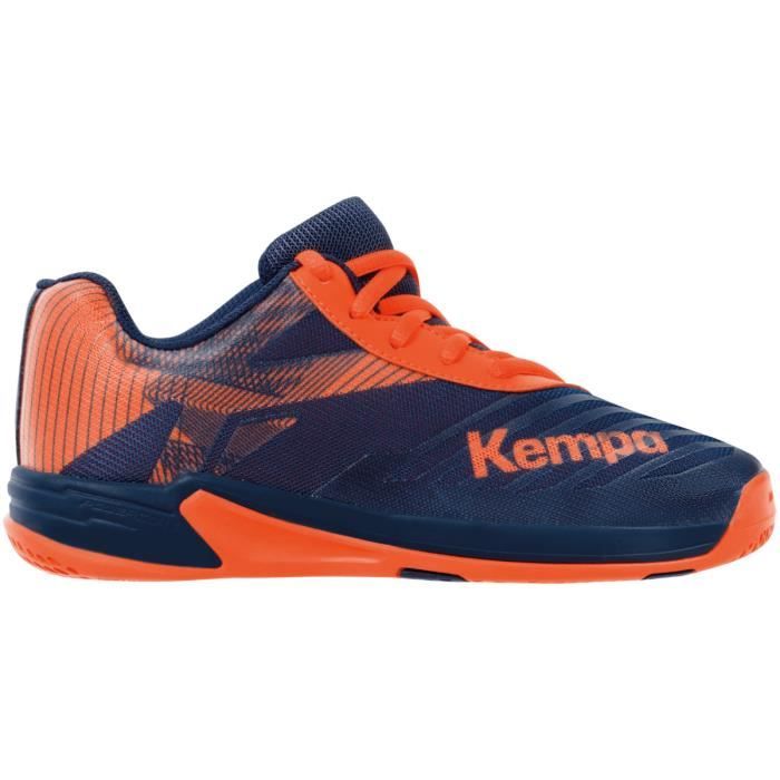 chaussures de handball enfant kempa wing 2.0  - bleu marine/orange fluo - 31