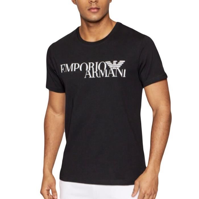 T shirt Emporio Armani Original logo Noir Homme