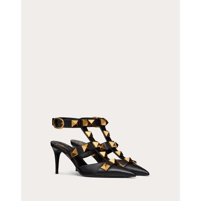 Escarpins Valentino Rockstud Bride Cheville Avec Clous Tonaux - Noir Taille EU 39 (US 8.5) - Cuir - Neuf Dans Sa Boîte