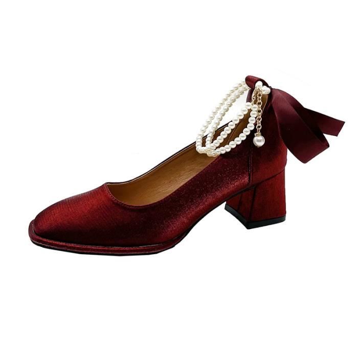 Escarpins 2024 bordeaux mariage