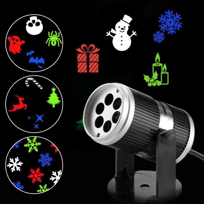 4W Projecteur LED RGB mur image lampe Lights Projection avec 4 diapositives Gobo pour Noël