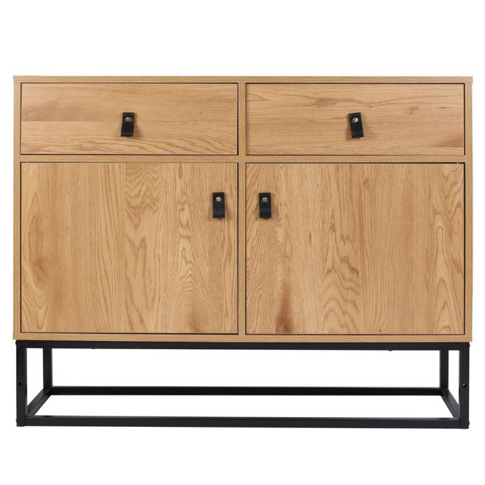 Buffet 2 Portes & 2 Tiroirs Abbott 100cm Naturel Buffet 2 Portes & 2 Tiroirs Abbott 100cm Naturel