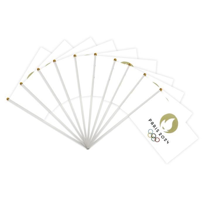 Lot De 24 Petits Drapeaux Du Monde Avec Mâts - Décoration Pour événements Sportifs, Festivals - 7