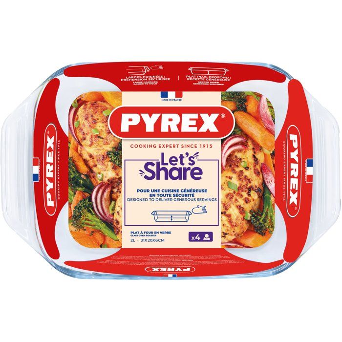 Plat À Four Verre Rectangulaire 31x20 Cm Irresistible Pyrex Le Plat