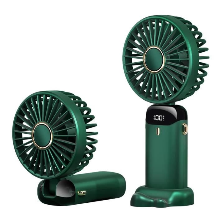 Mini Ventilateur USB Portable - 3 Connecteurs (Type-C, Micro-USB, IOS), Noir, Compact, Pour Bureau Voyage