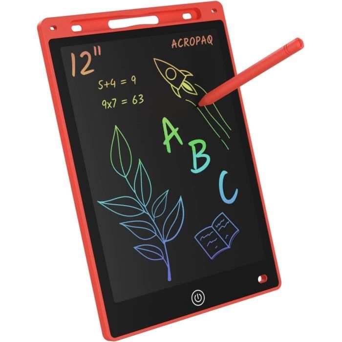 Tablette D'Écriture Et Dessin Tablette Lcd Rouge, 12 Pouces Tablesse ...