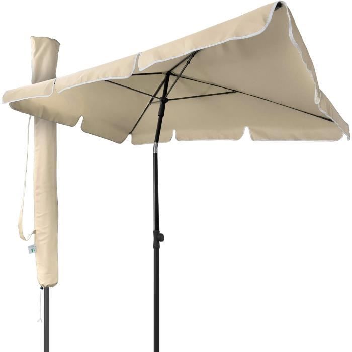 Parasol Inclinable 1,80m De Diamètre - Toile Polyester Résistante UV 35+ | Pour Jardin, Terrasse, Plage - 4
