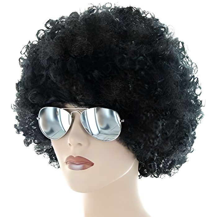 Ensemble Perruque Mulet Années 80 Pour Homme - Inclut Perruque, Barbe, Collier, Lunettes Et Bonnet - Idéal Pour Déguisement Disco, Halloween, Cosplay