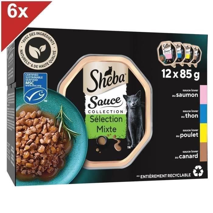 Comparer les prix de SHEBA - Barquettes Sauce Collection Sélection Mixte Sauce Lover 85g (6x12)