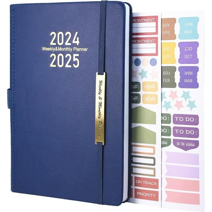 Agenda semainier 20242025 18 mois au format A5 de janvier 2024 à juin 2025, planificateur