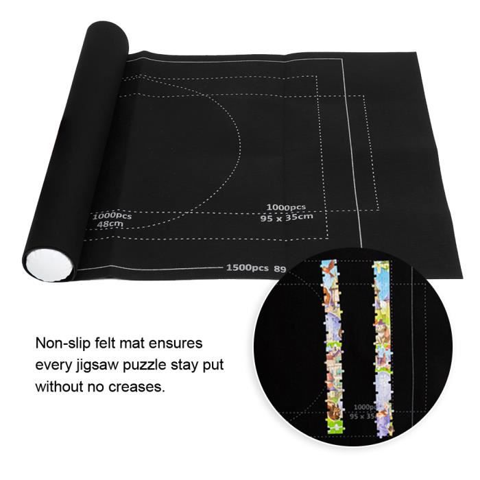 Tapis Puzzle Enroulable Tektalk 1500 Pièces – Violet Avec Tube Gonflable, Sac Rangement Et Sangles – Accessoire Anti-Perte