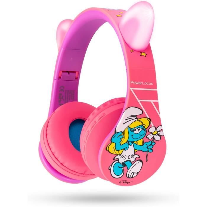 PowerLocus Casque Enfant Bluetooth, Volume limité à 85db, Réglable, Micro  SD Carte Slot, Lumières LED - Rose - Casque audio - Achat & prix