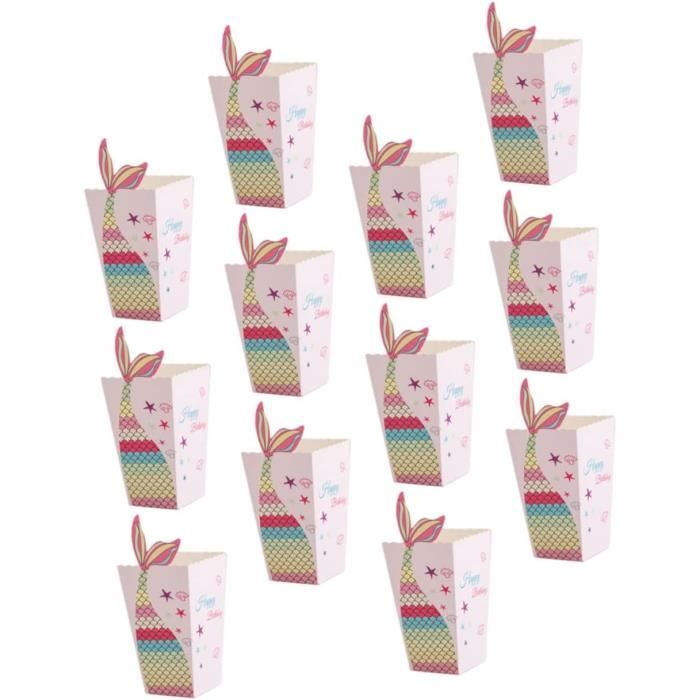 KYSUN 15PCS Popcorn Boîtes Boite Pop Corn Rouge Bonbons Conteneur pour Noël Anniversaire Parti Film Collations Cadeaux Frites Candy