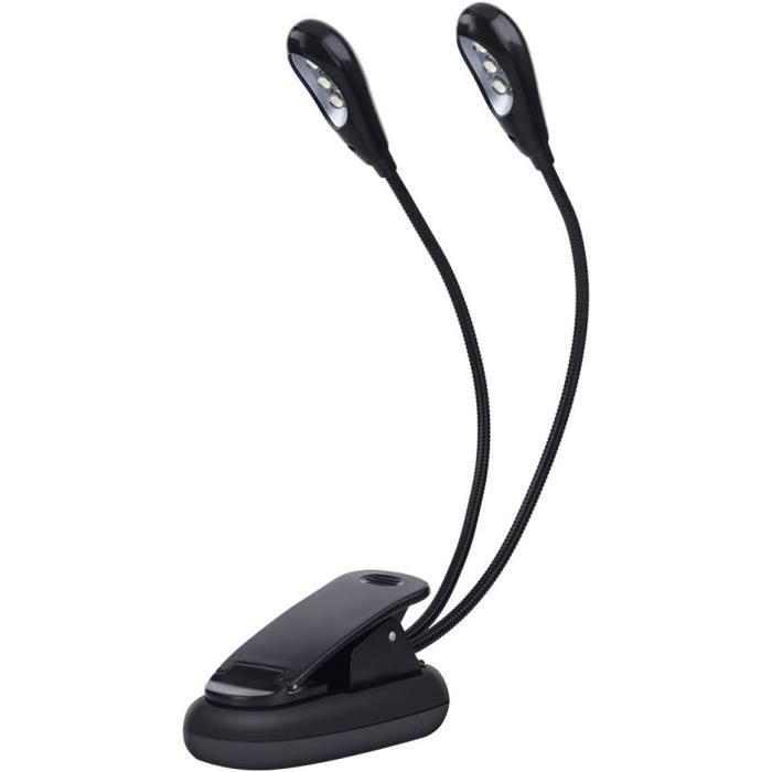 Lampe Pupitre Clip Rechargeable 9 LED | Lumière Flexible Pour Lecture, Musique, Bureau
