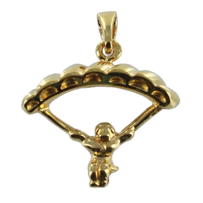 Collier à pendentif plaqué or imitation onyx noir, SETA, strass - France