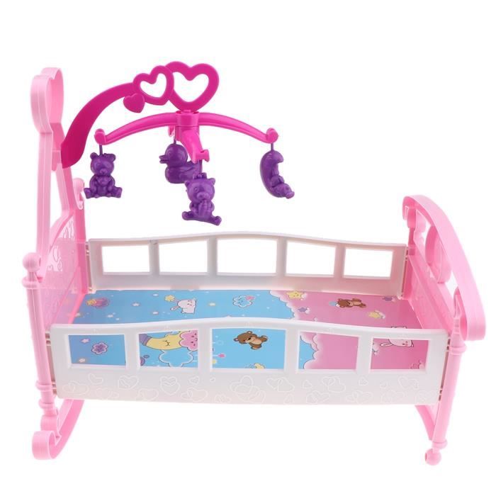 Assemblee Dollhouse Miniature Bebe Berceaux Meubles Jouets Reborn Poupee A Bascule Lit Pour Mellchan Bebe Poupees Maison Cdiscount Jeux Jouets