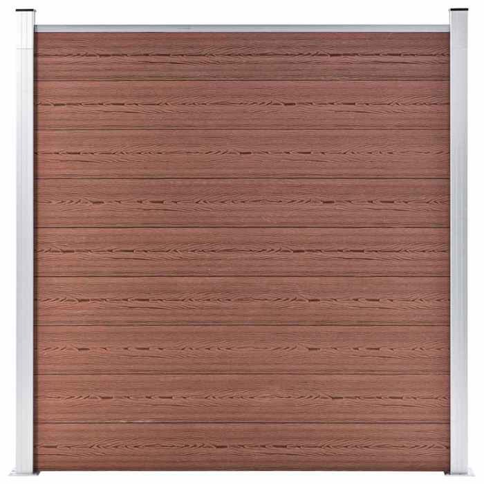 Vidaxl Clôture de jardin WPC 180x186 cm Marron - vue 2