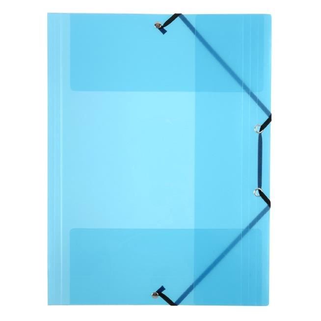 VIQUEL - Chemise plastique A4 avec rabats - Fermeture à élastique - Bleu  translucide - Cdiscount Beaux-Arts et Loisirs créatifs