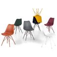 🎏2366Luxueux-Lot de 4 Chaises de salle à manger Scandinave Ensemble de chaises Style contemporain - Chaise de Salon cuisine- Blanc-1
