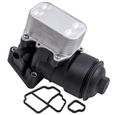 MAXPEEDINGRODS Boitier filtre à huile + filtre for VW Audi Skoda Seat 1.6 2.0 TDi = 03L115389C-1